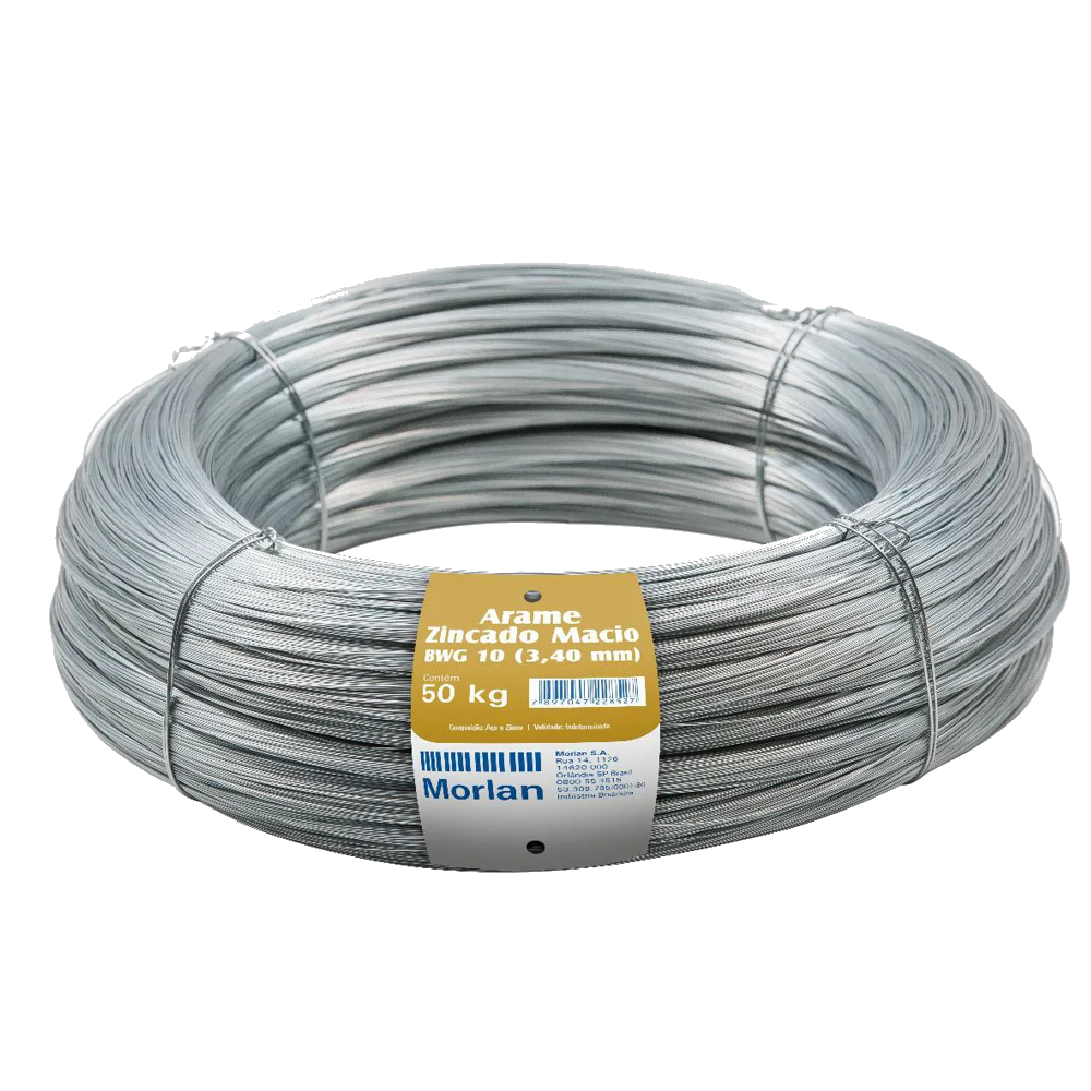 ARAME ZINCADO MACIO BWG 10 ROLO 50 KG S.E.