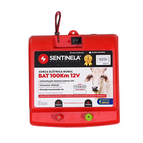 ELETRIFICADOR DE CERCA A BATERIA 12 V MODELO 100.000