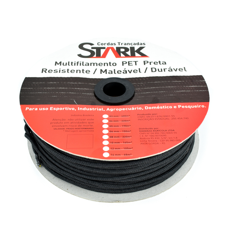 CORDA CARRETEL TR PET MA 03 PRETA 400 MT STARK