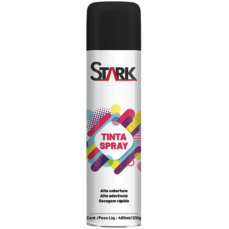 TINTA SPRAY STARK ALTA TEMPERATURA PRETO FOSCO 400 ML