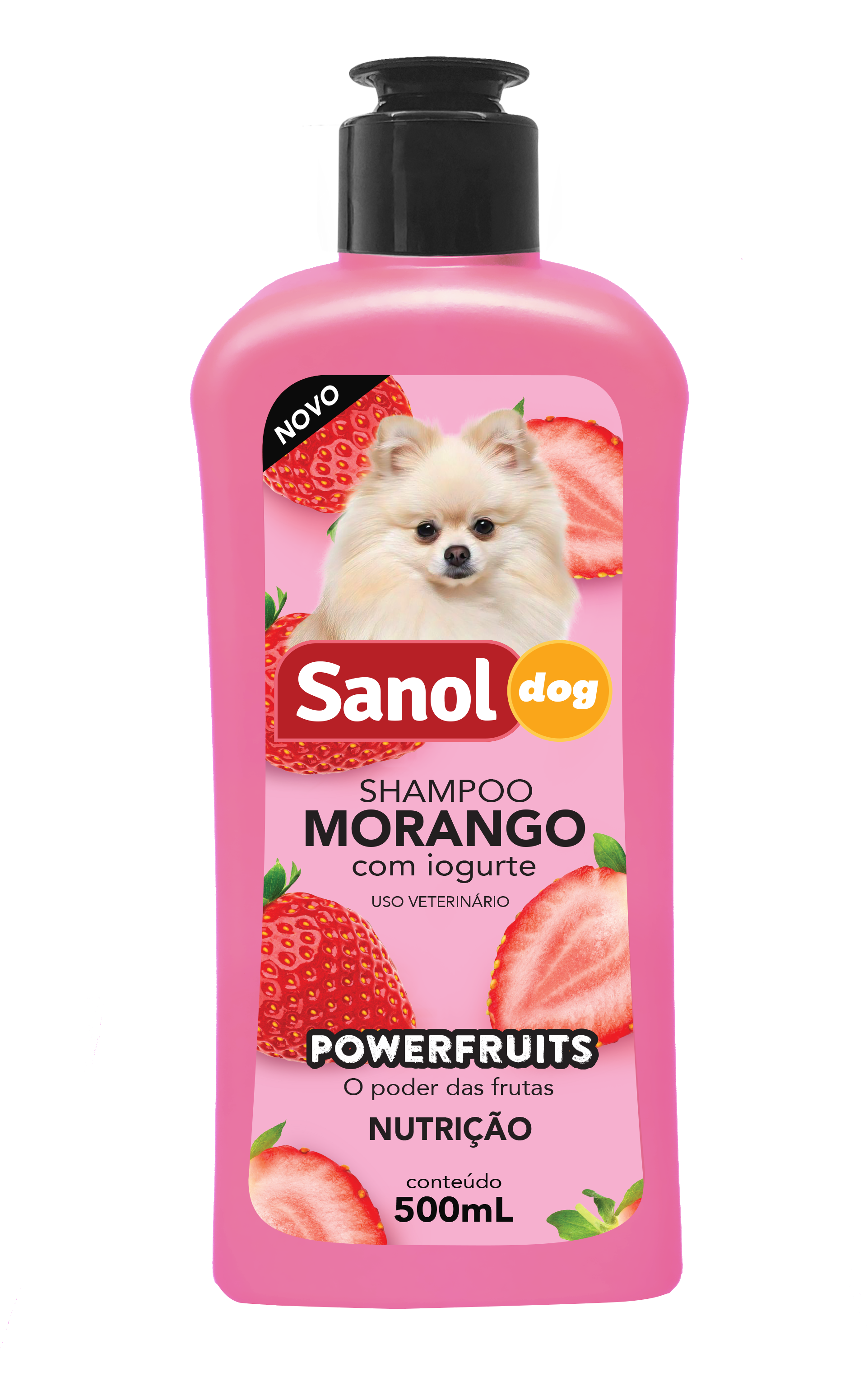 SHAMPOO MORANGO COM IOGURTE SANOL DOG