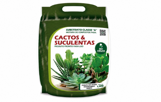 SUBSTRATO TERRA VEGETAL ESPECIAL CACTOS E SUCULENTAS 1 KG