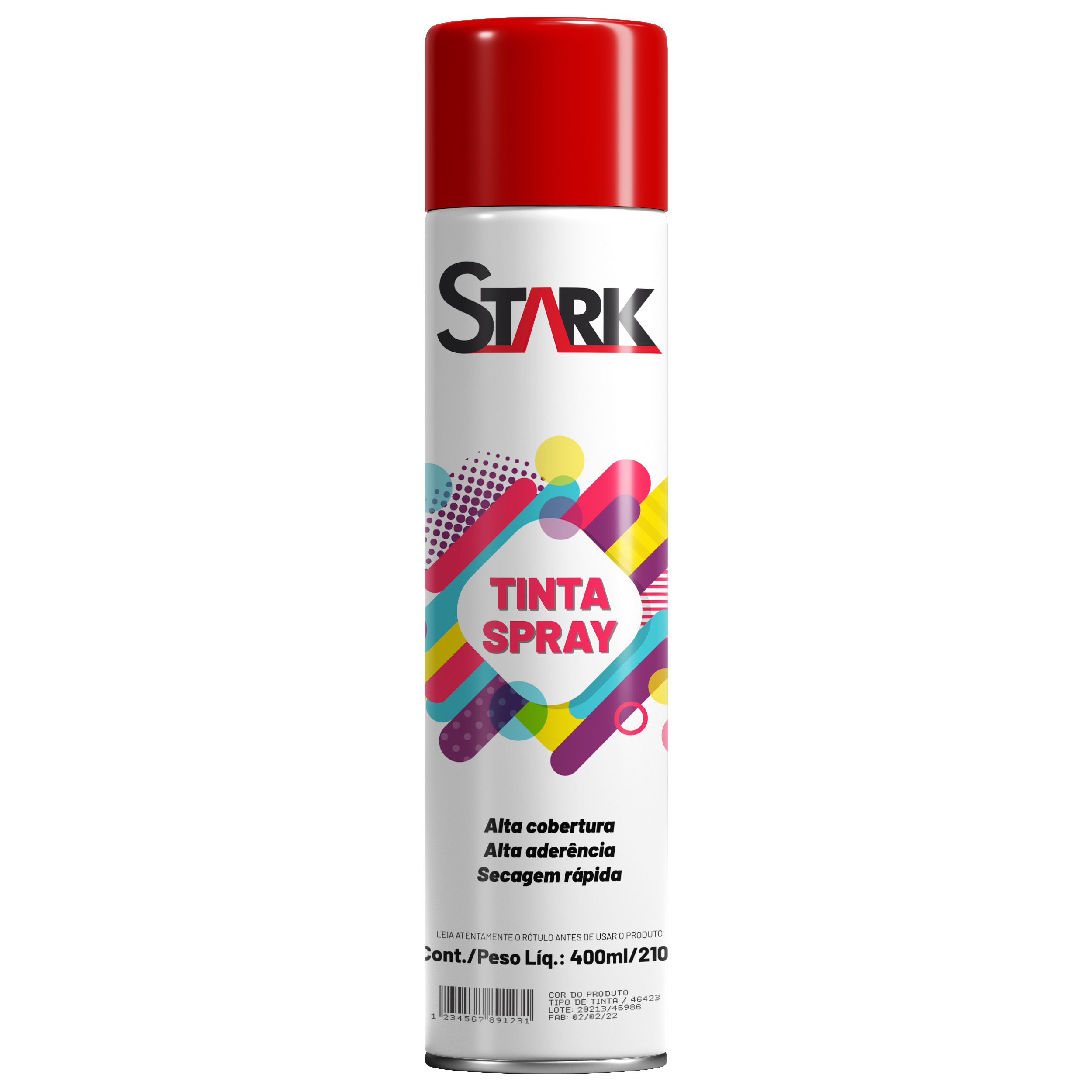 TINTA SPRAY STARK ALTA TEMPERATURA VERMELHO 400 ML