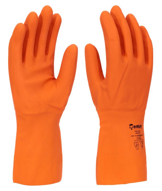 LUVA DE LATEX FORRADA LARANJA - 8 M