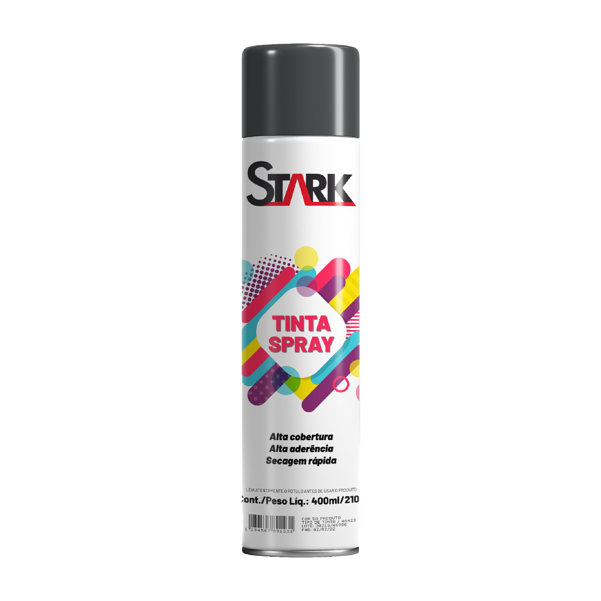 TINTA SPRAY STARK USO GERAL CINZA ESCURO 400ML