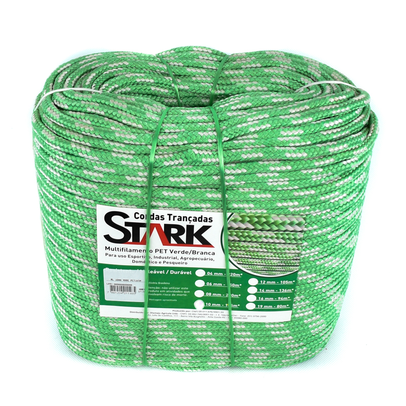 CORDA RL TR PET MA 16 VERDE/BRANCA 94 MT STARK