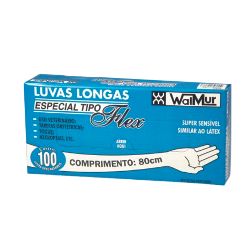 LUVA INSEMINACAO ESPECIAL FLEX 80 CM 100 UNIDADES