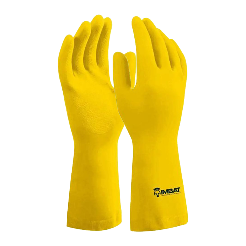 LUVA DE LATEX FORRADA AMARELA - 8 M