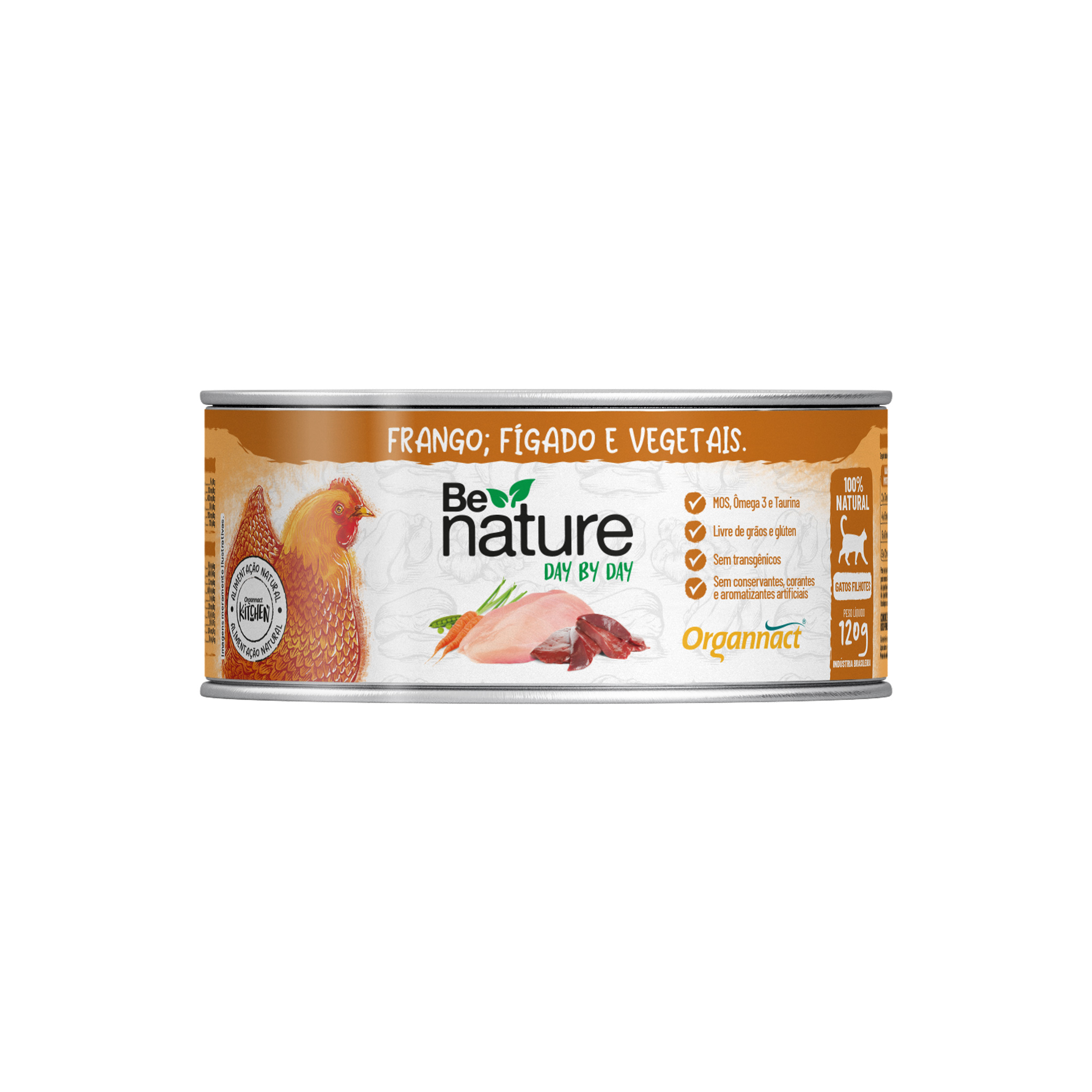 BE NATURE DAY GATOS FILHOTES SABOR FRANGO 120G