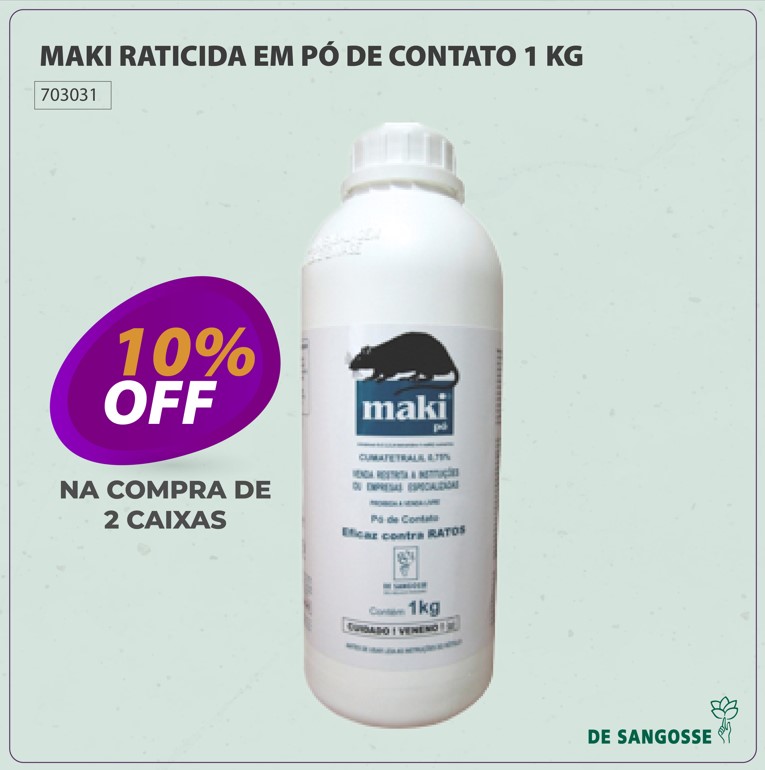 MAKI RATICIDA EM PO DE CONTATO 1 KG