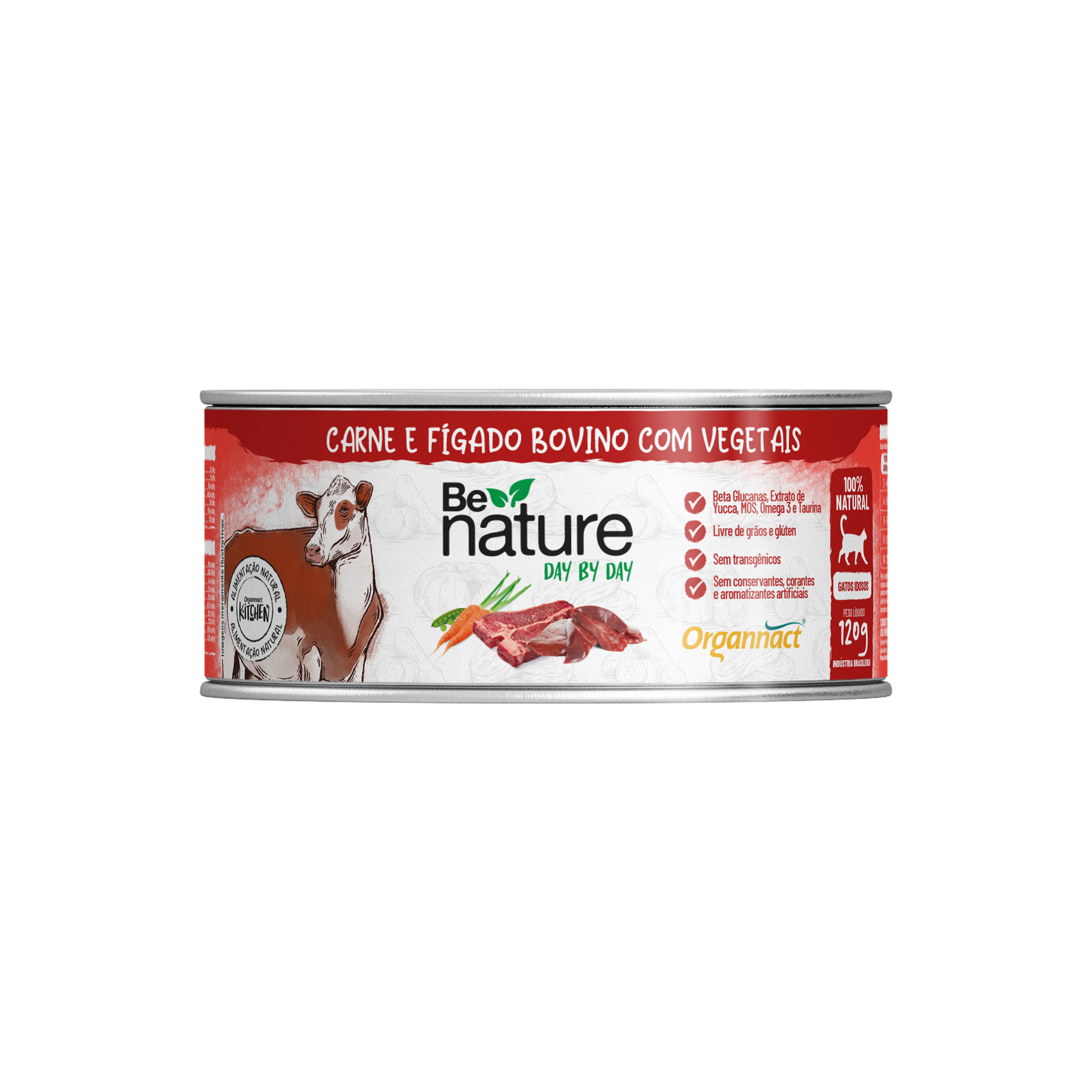 BE NATURE DAY GATOS IDOSOS SABOR CARNE BOVINA 120G