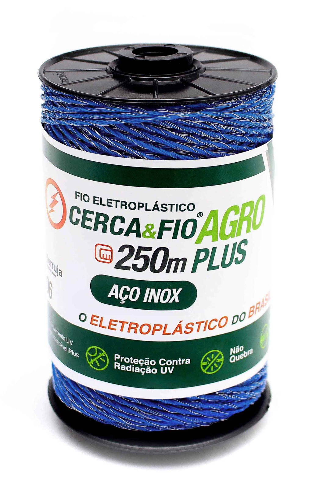 FIO ELETROPLASTICO CORDOALHA ACO INOX PLUS 15X6 250 MT AZUL