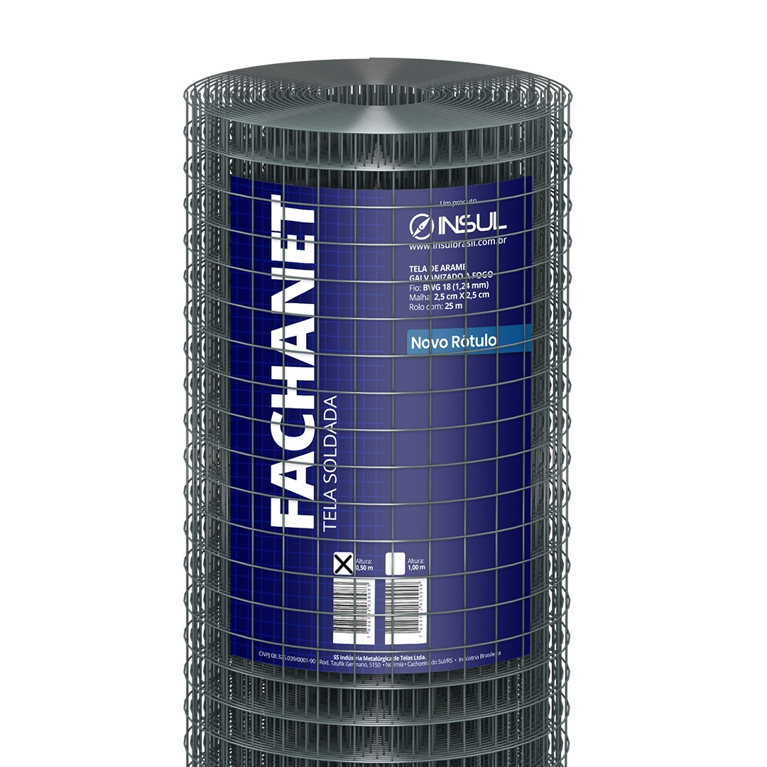 TELA FAPOL FACHANET 2.54CMX2.54CM X 1.24MM - 1.00X25MT