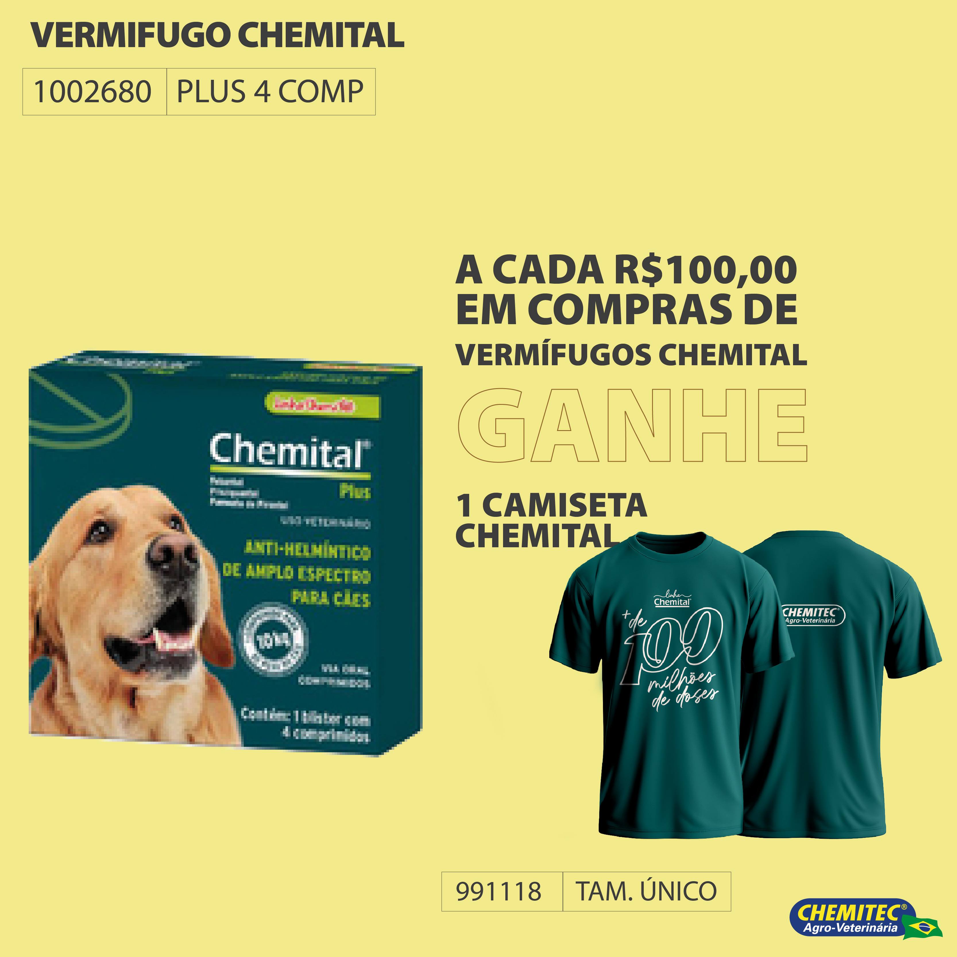 VERMIFUGO CHEMITAL PLUS 4 COMP