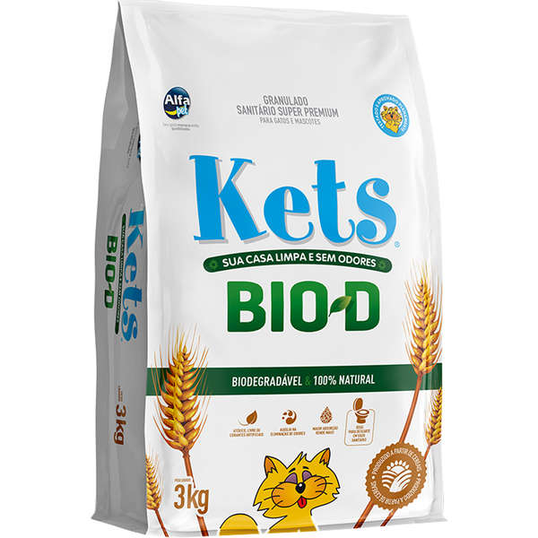 GRANULADO SANITARIO KETS BIO-D 6 PACOTES 3 KG