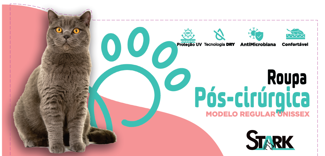 ROUPA POS CIRURGICA GATO  TAM 1