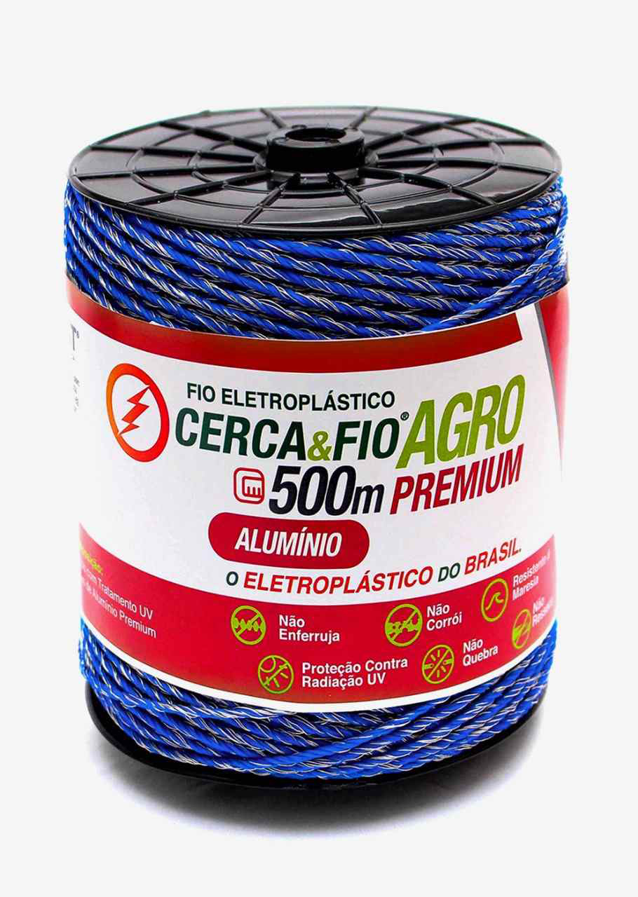 FIO ELETROPLASTICO ALUM. PREMIUM 9X6 500M CERCA ELETRICA