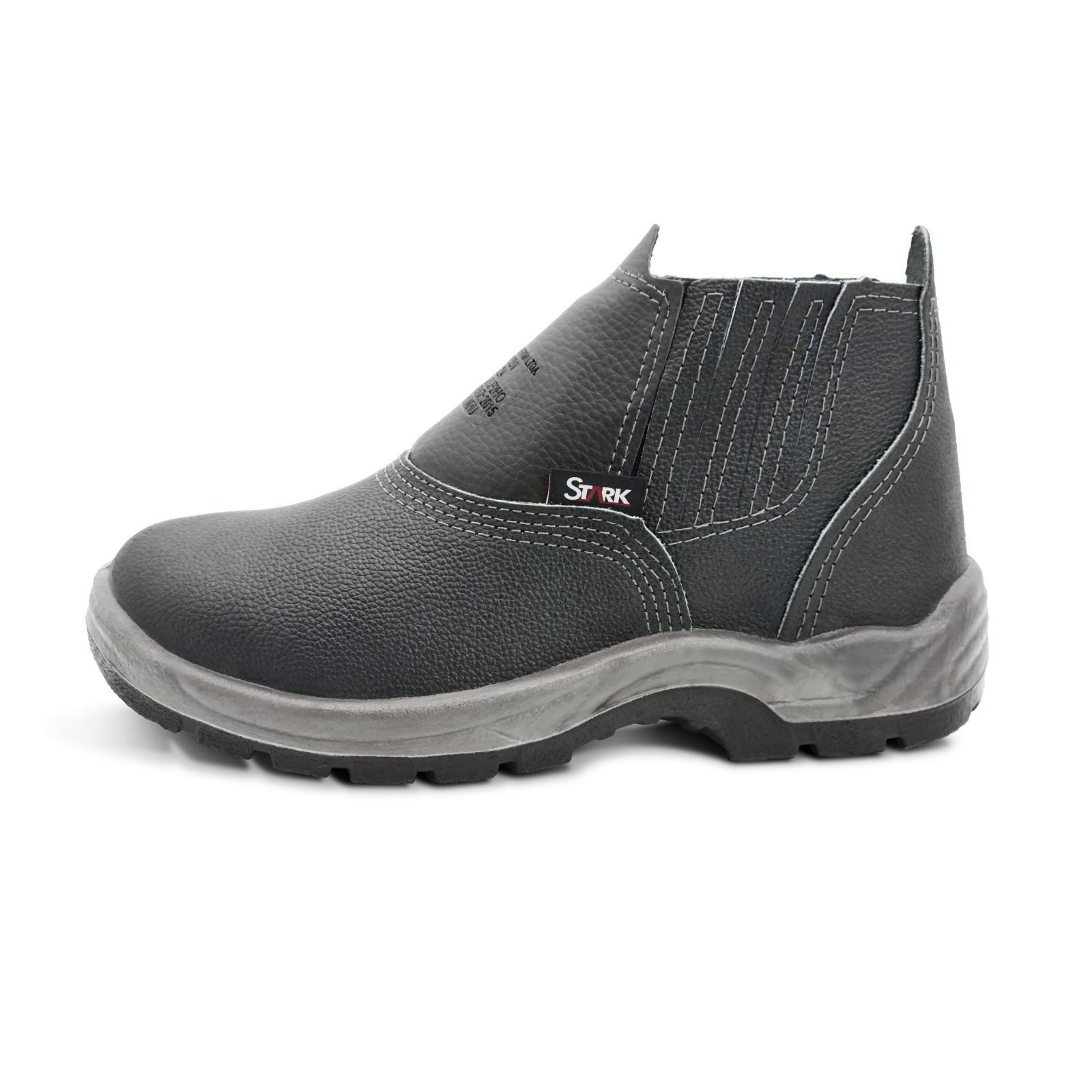 BOTINA COURO ELASTICO BIDENSIDADE BICO DE PVC 45