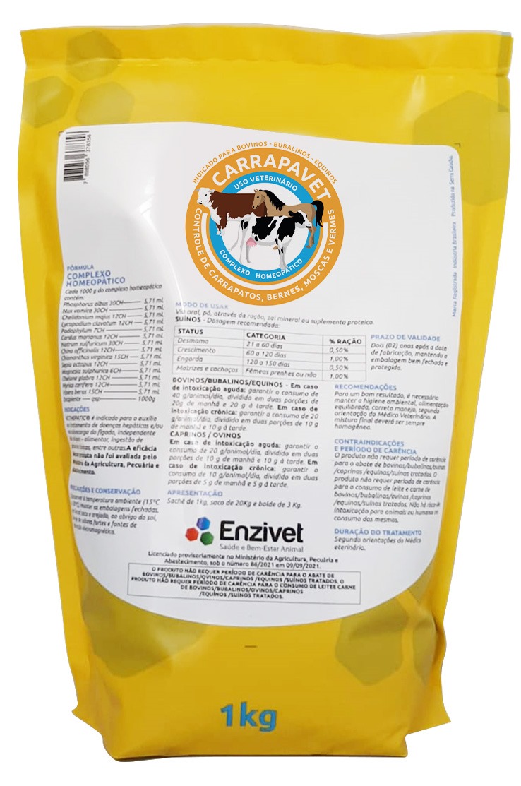 CARRAPAVET PACOTE 1 KG