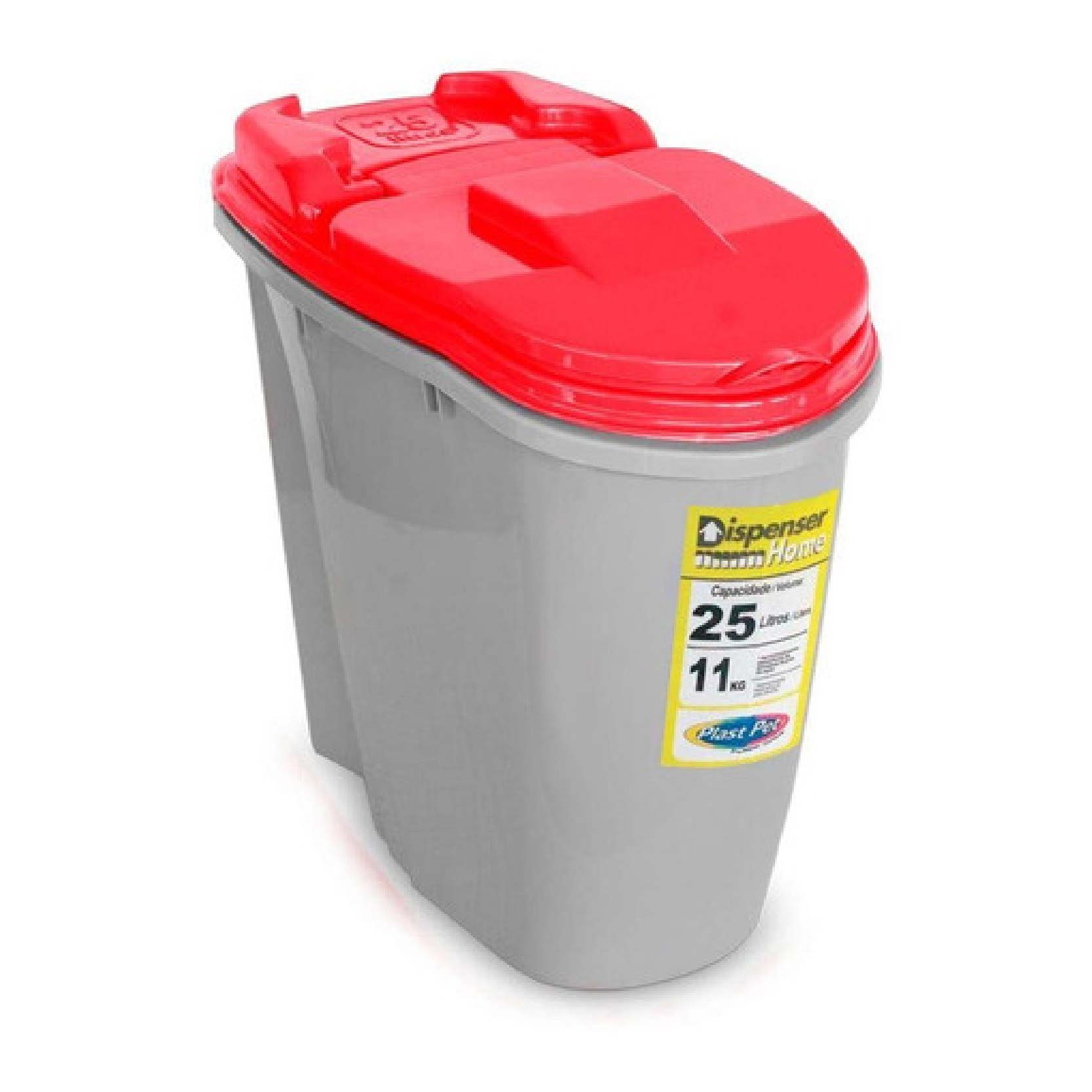 DISPENSER PARA ALIMENTOS HOME 25 LITROS - VERMELHO