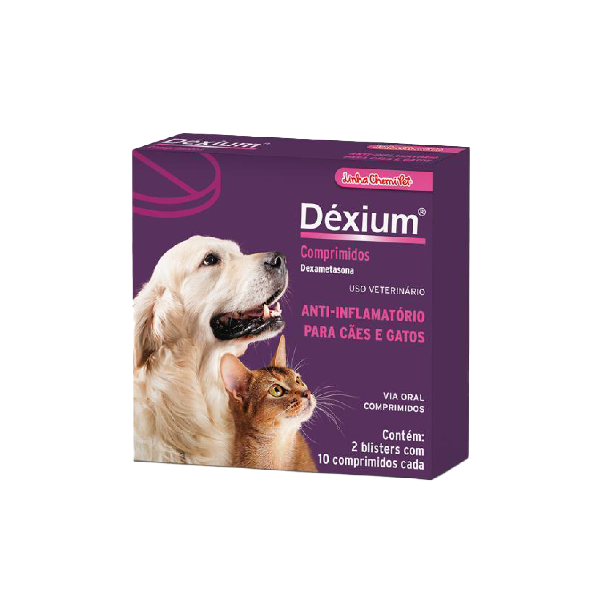 DEXIUM CAES E GATOS 20 COMPRIMIDOS