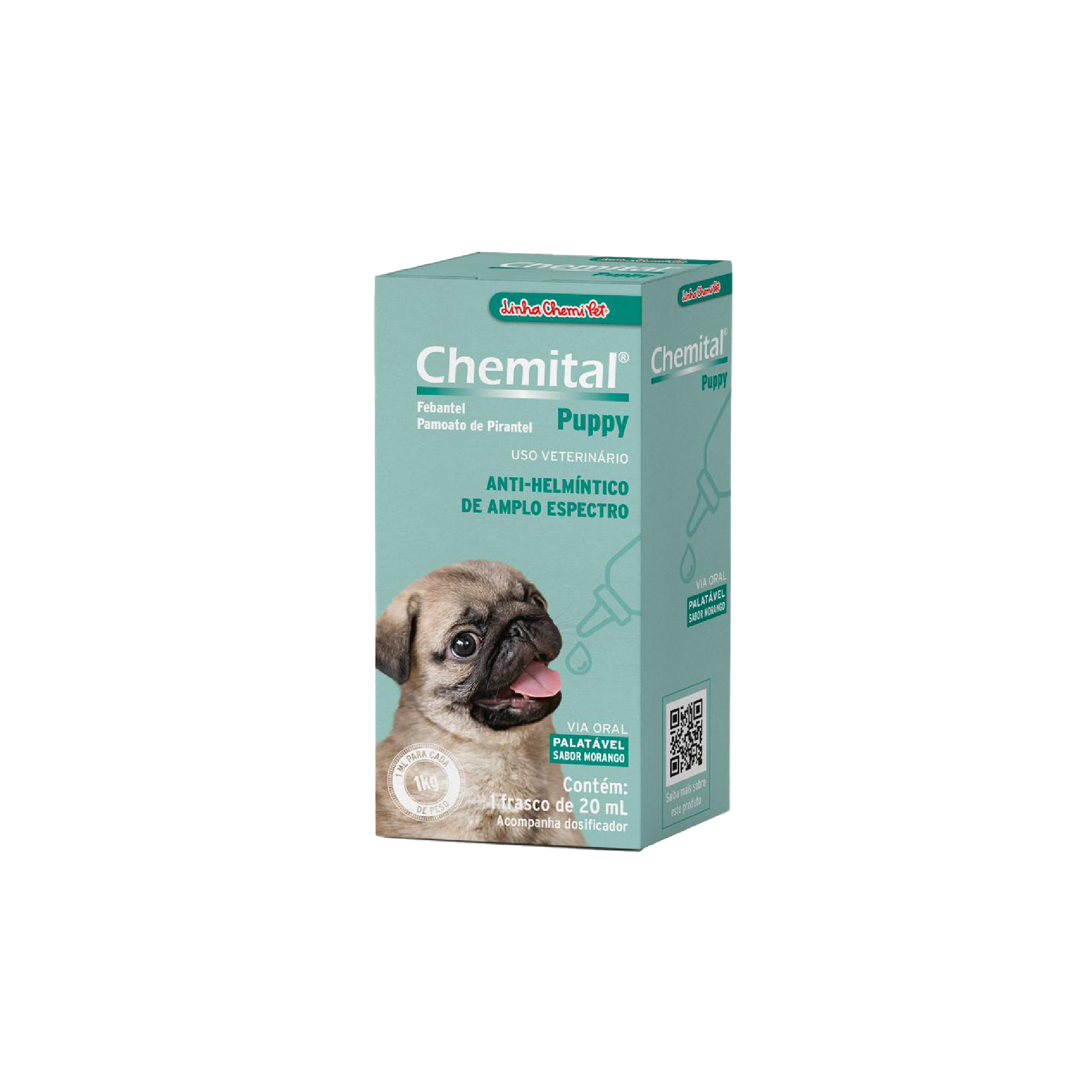 VERMIFUGO CHEMITAL PUPPY SUSPENSAO 20 ML