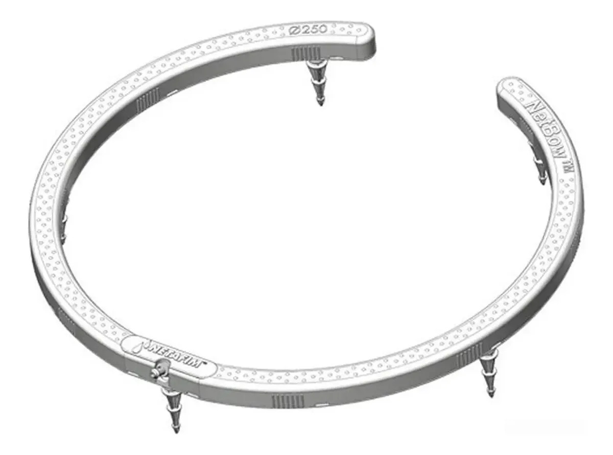 ARCO GOTEJADOR NETBOW 25CM 8 SAIDAS DENTADO CINZA