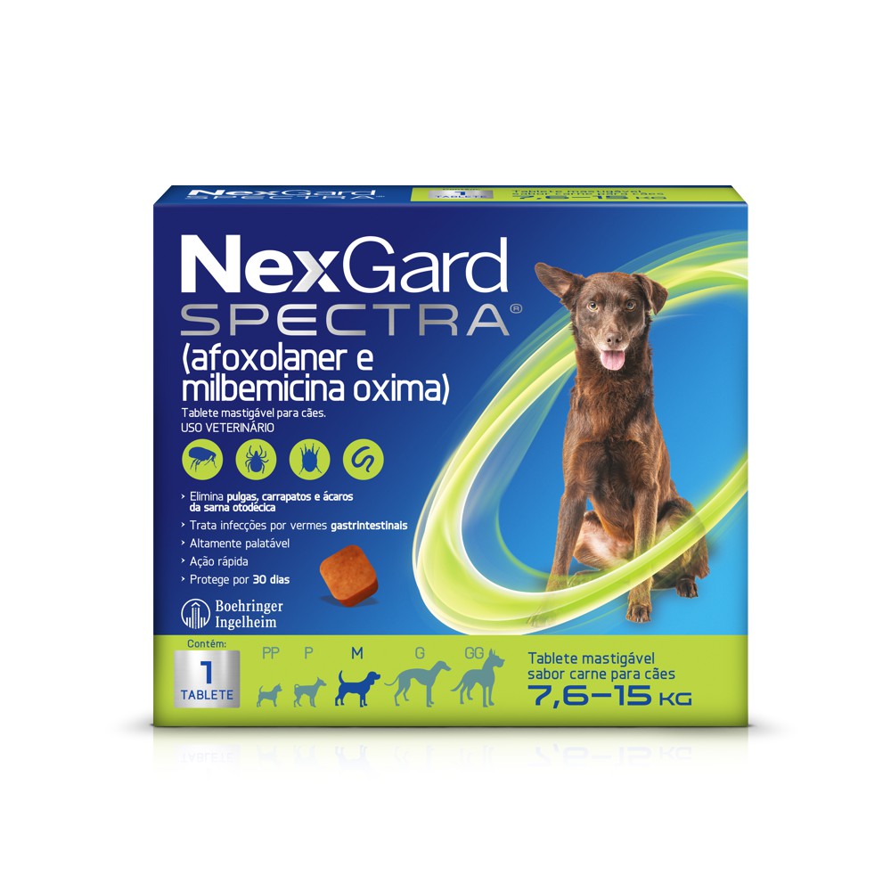 NEXGARD SPECTRA M 2.00GR (CAES DE 7,6 A 15KG)