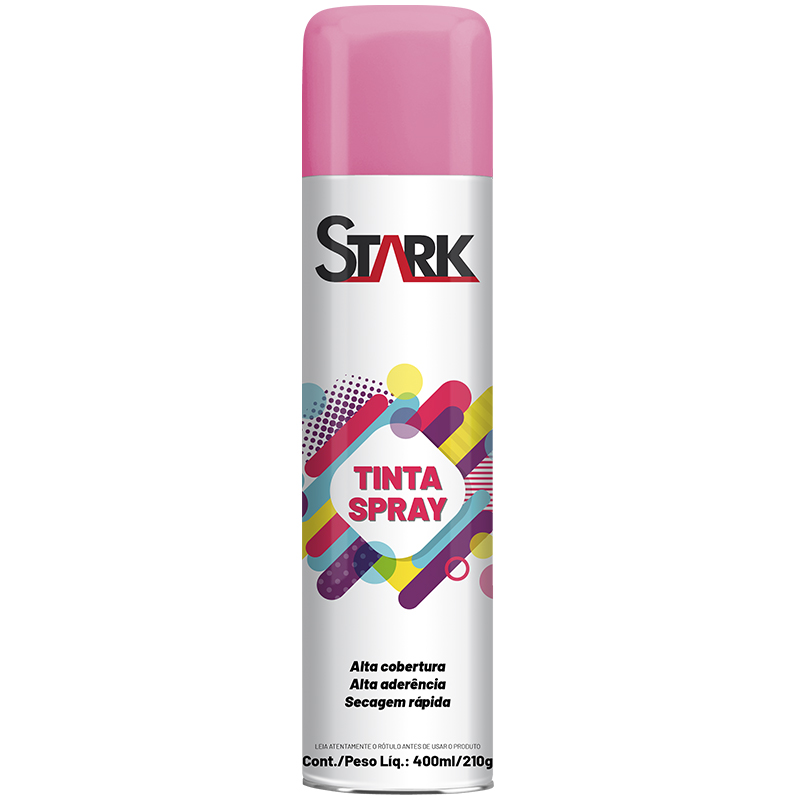 TINTA SPRAY STARK USO GERAL ROSA 400 ML