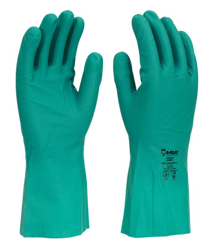 LUVA DE NITRILA VERDE FORRADA - 9 G